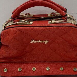 Danbaoly Red Quilted Clutch